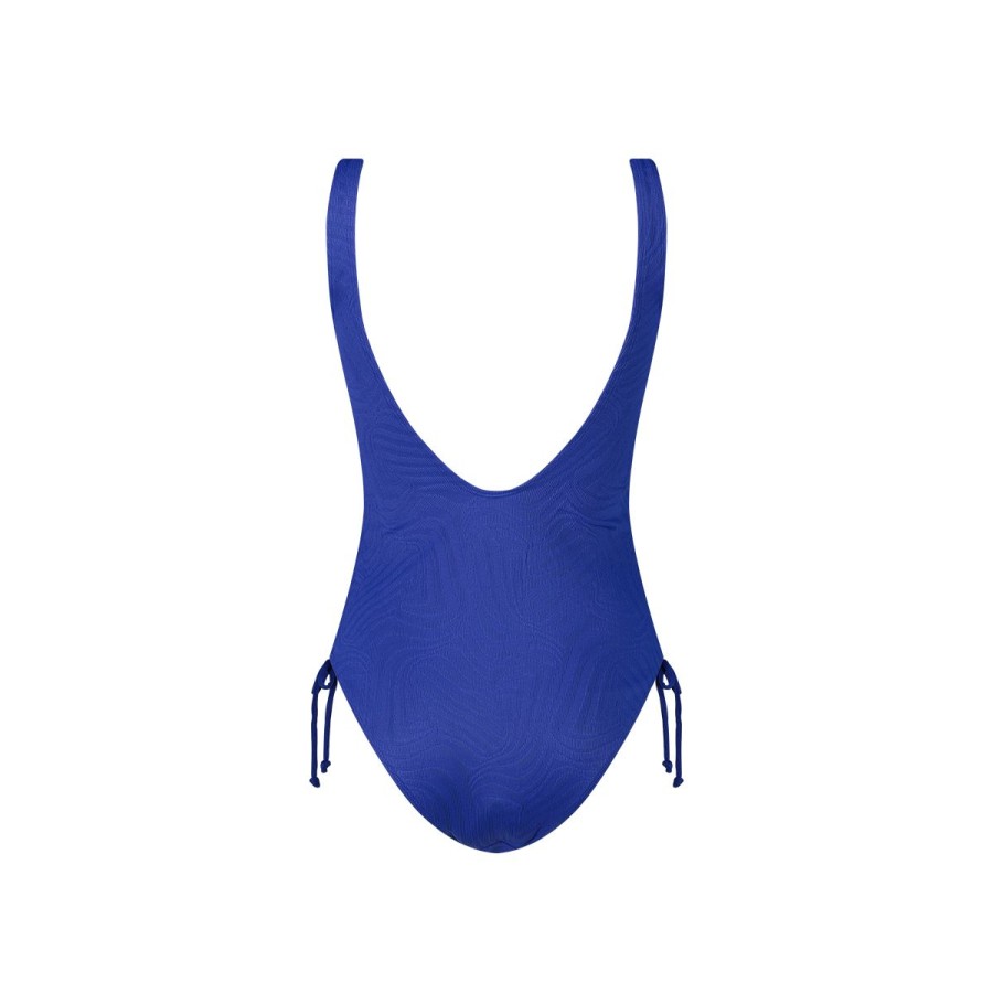 Dames Tencate Badpakken | High Leg Swimsuit Blue Waves