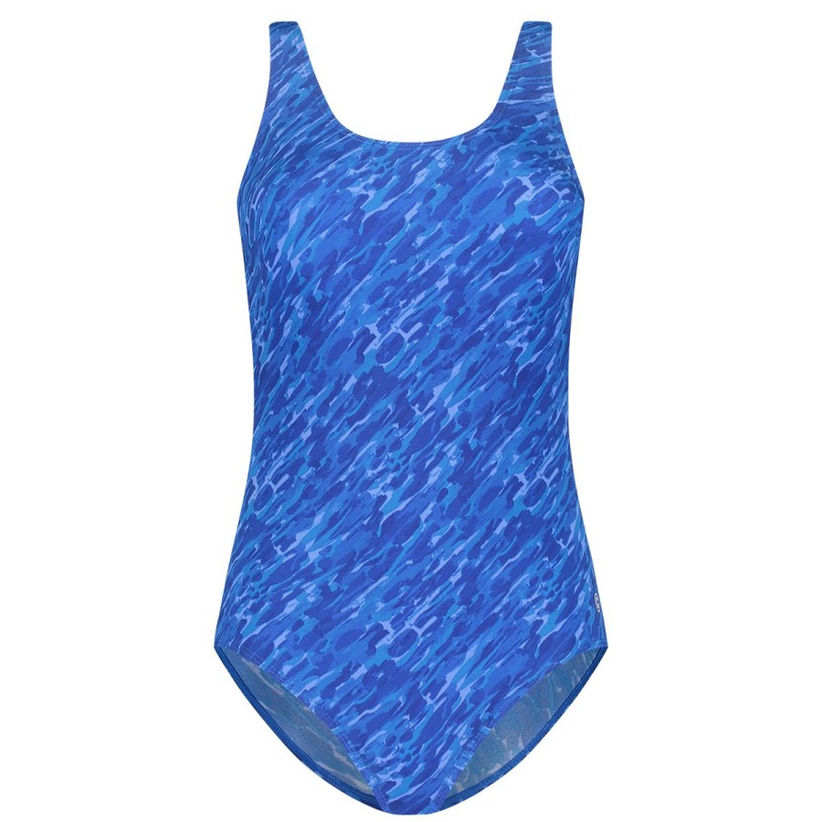 Dames Tencate Zwempakken | Badpak Soft Cup Paint Stripes Blue