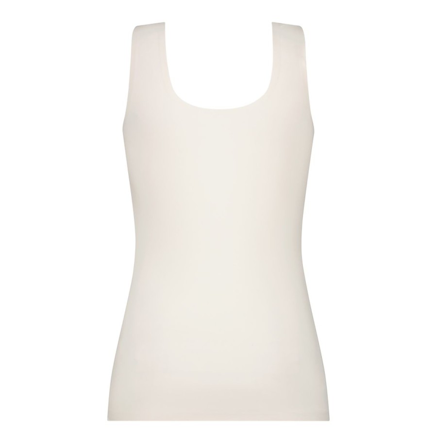 Dames Tencate Dames Tops | Singlet Met Kant Off White