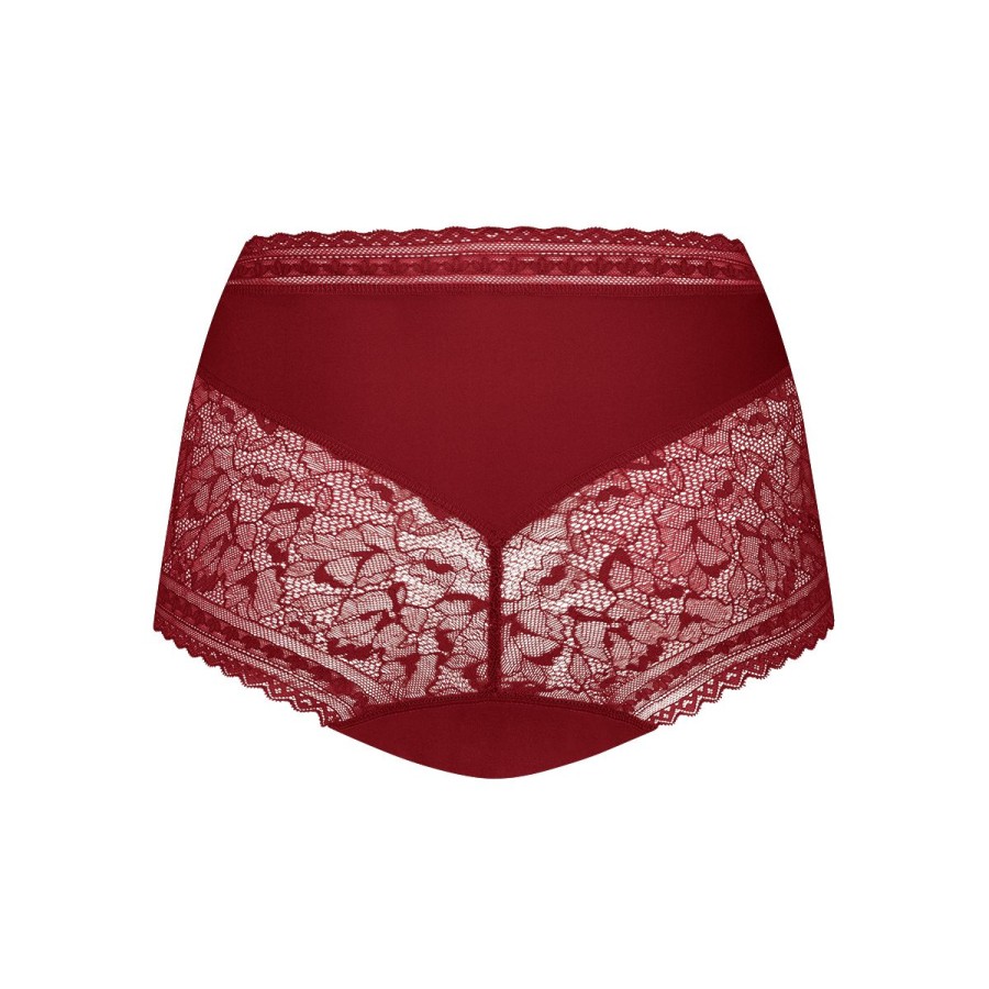 Dames Tencate Dames Slips | Maxi Met Kant Beet Red