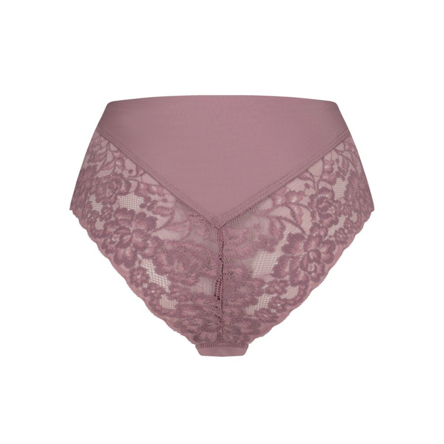 Dames Tencate Dames Slips | High Waist Brazilian Lace Grape