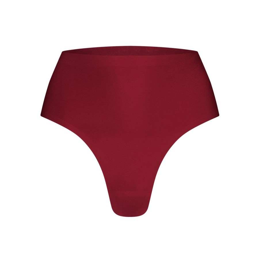 Dames Tencate Dames Slips | String High Waist Beet Red