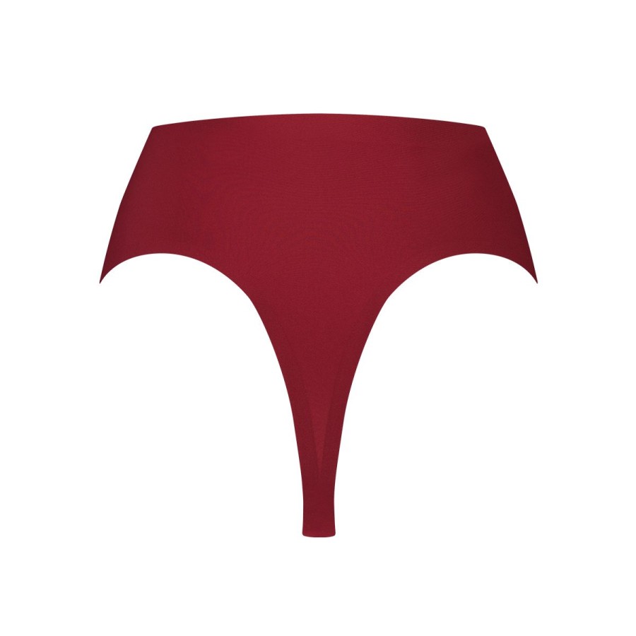 Dames Tencate Dames Slips | String High Waist Beet Red