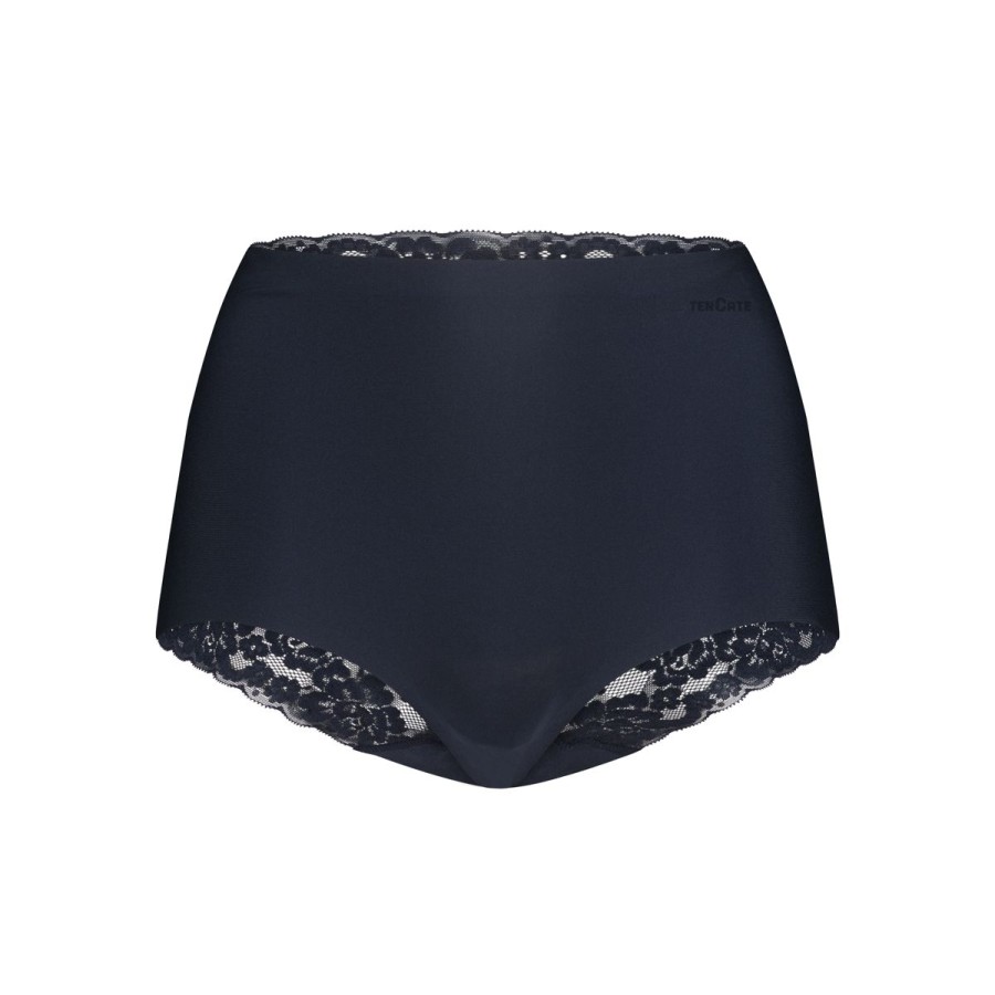 Dames Tencate Dames Slips | High Waist Met Kant Dark Navy