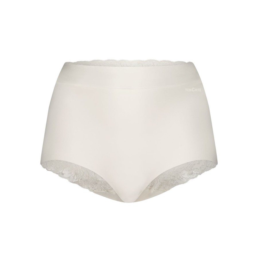 Dames Tencate Dames Slips | High Waist Met Kant Off White