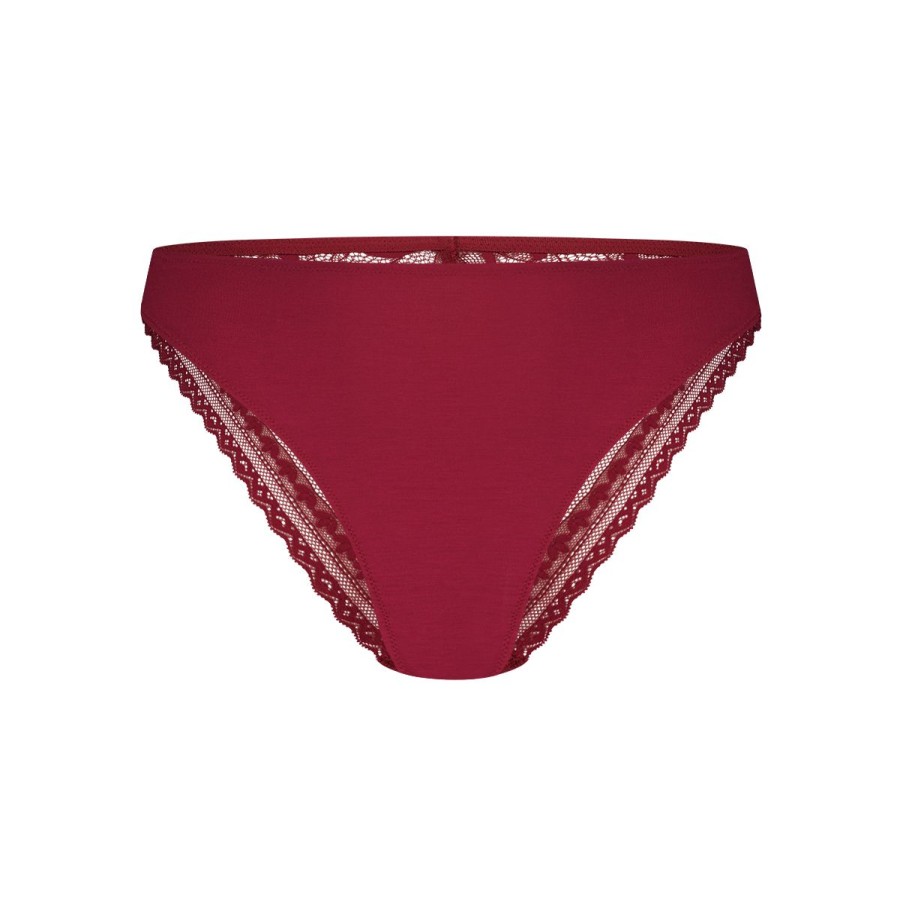 Dames Tencate Dames Slips | Slip Met Kant Beet Red