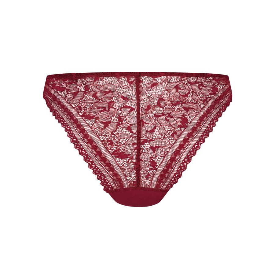 Dames Tencate Dames Slips | Slip Met Kant Beet Red