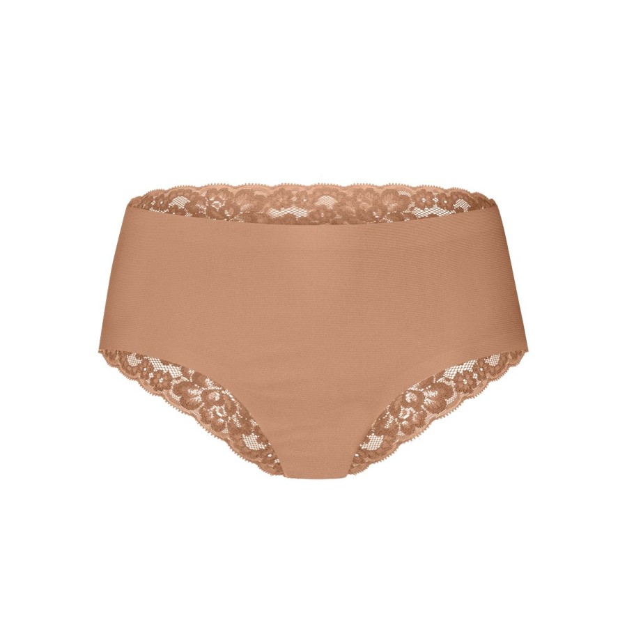 Dames Tencate Dames Slips | Hipster Met Kant Hazelnut