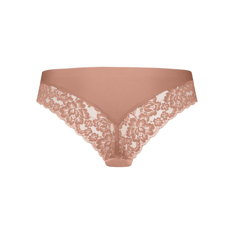 Dames Tencate Dames Slips | Brazilian Met Kant Pink Nut