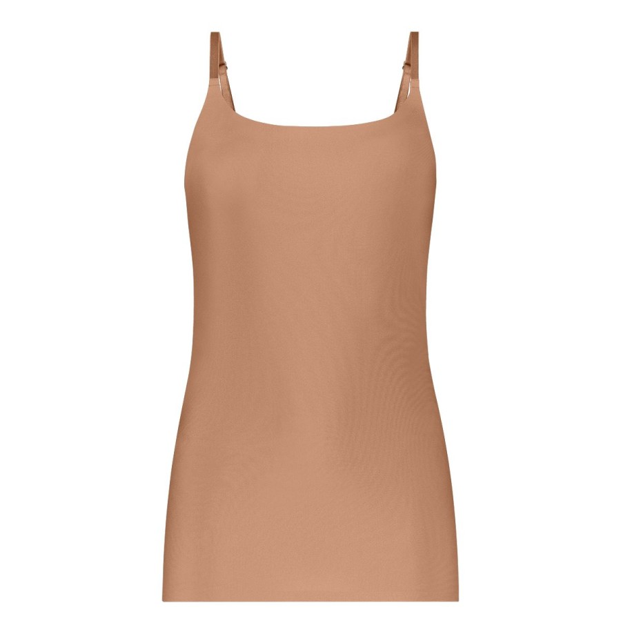 Dames Tencate Dames Tops | Spaghetti Top Hazelnut