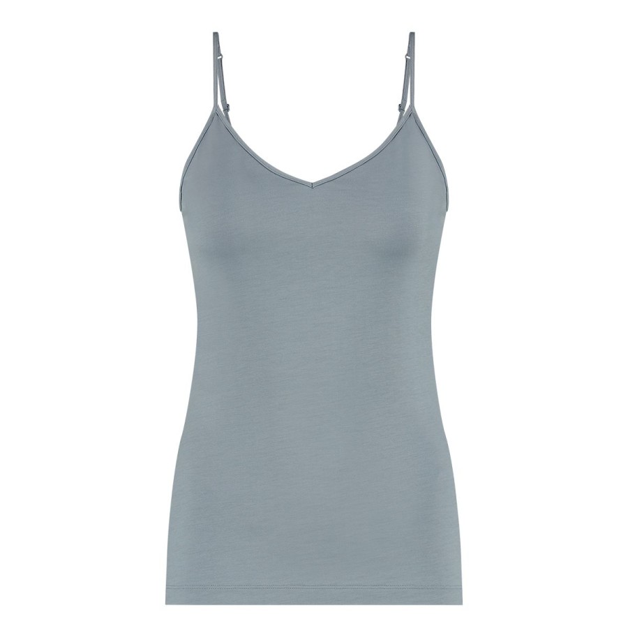 Dames Tencate Dames Tops | Spaghetti Top Lace Dove Blue