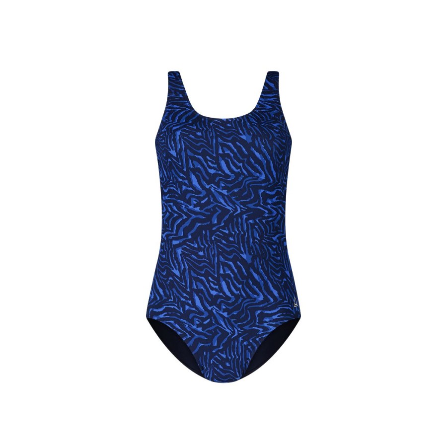 Dames Tencate Zwempakken | Badpak Lining Cup Water Waves Blue