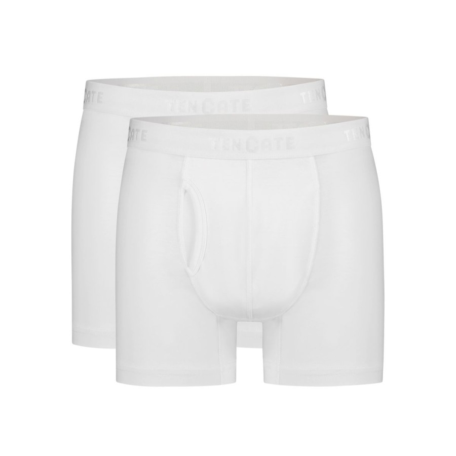 Heren Tencate Heren Onderbroeken | Shorts Met Gulp Wit 2 Pack