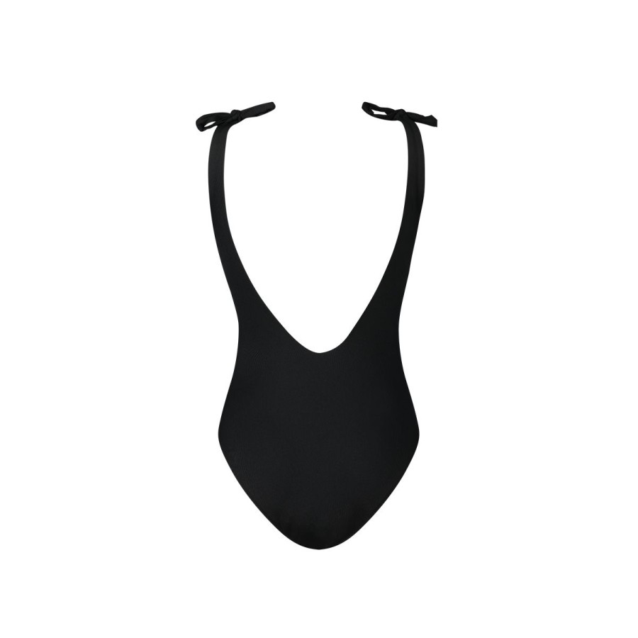 Dames Tencate Badpakken | Bow Swimsuit Black Rib