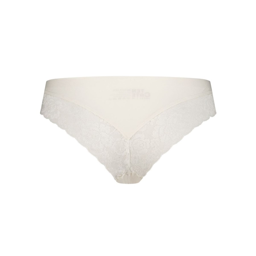 Dames Tencate Dames Slips | Brazilian Met Kant Off White