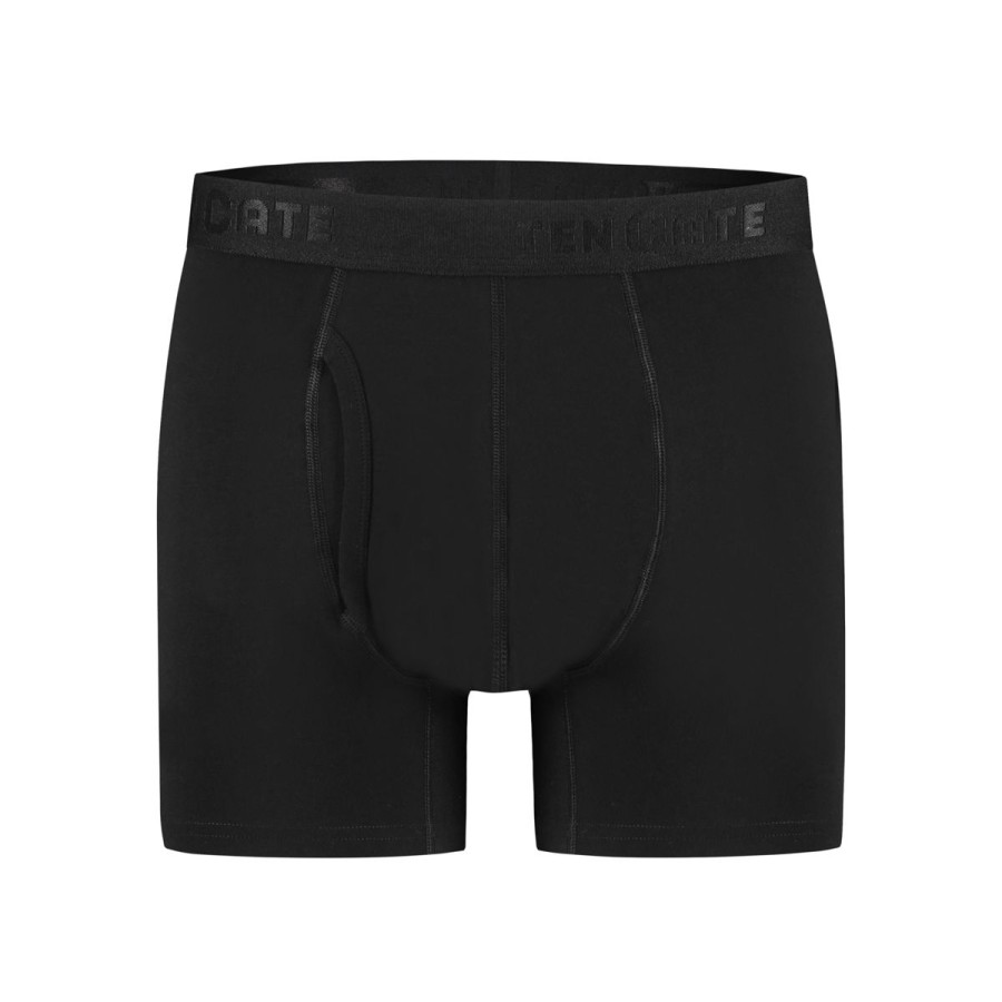 Heren Tencate Heren Onderbroeken | Shorts Met Gulp Zwart 2 Pack