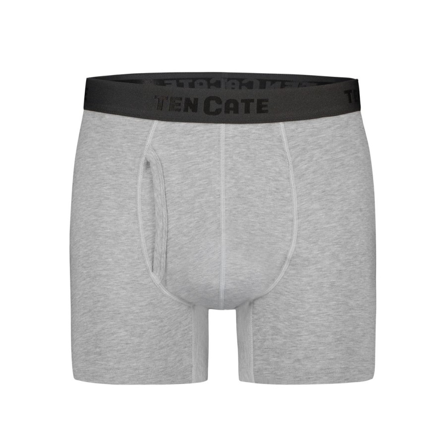 Heren Tencate Heren Onderbroeken | Shorts Met Gulp Grey Melange 2 Pack