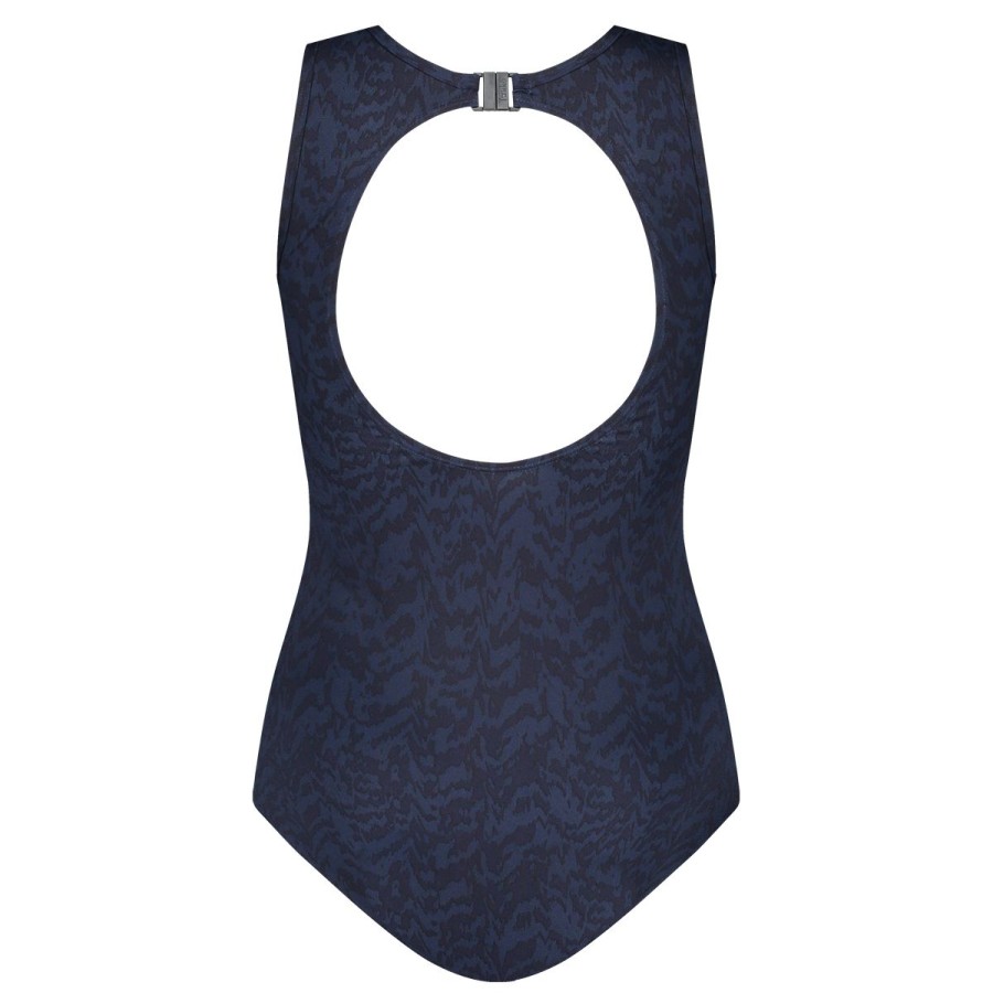 Dames Tencate Zwempakken | Badpak Soft Cup High Neck Fur Navy