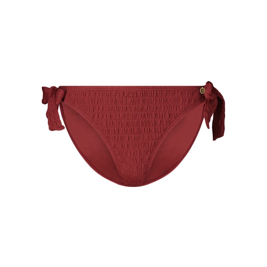 Dames Tencate Bikini'S | Bow Bikini Bottom Shiny Rouge