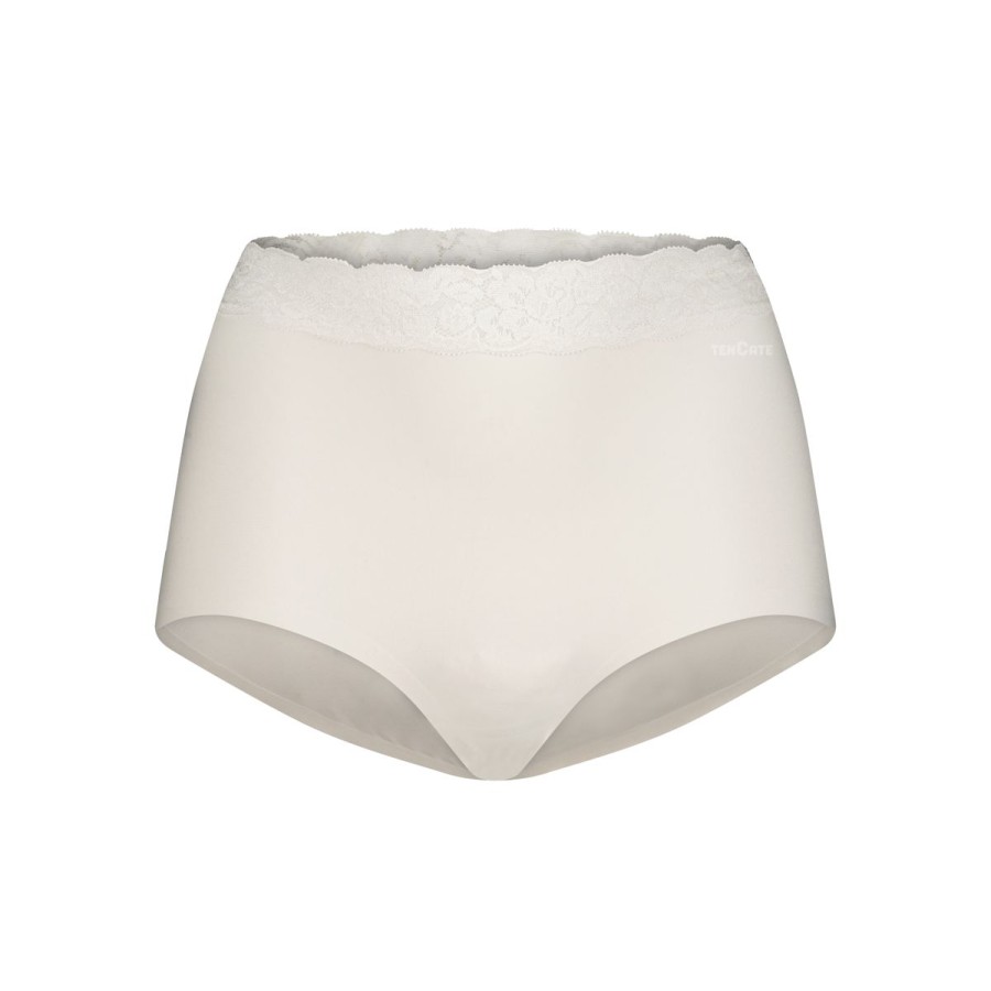 Dames Tencate Dames Slips | High Waist Met Kant Off White