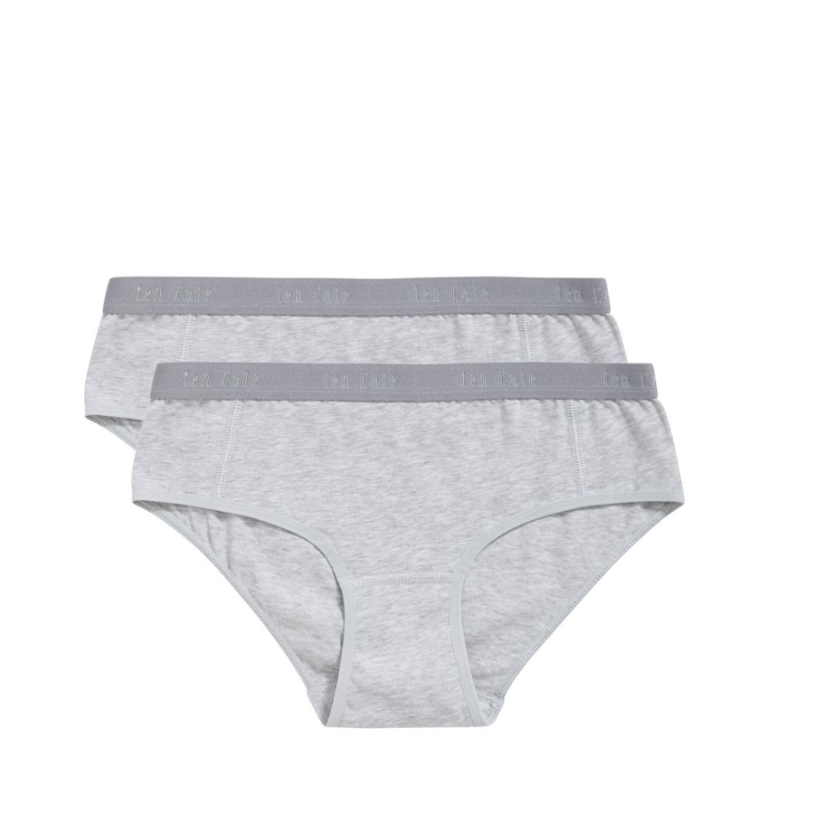 Kinderen Tencate Meisjes Slips | Hipster Grey Melange 2 Pack