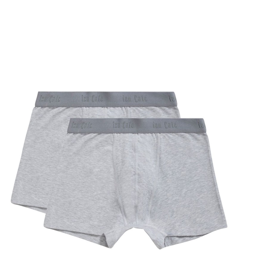 Kinderen Tencate Jongens Boxershorts | Shorts Grey Melange 2 Pack