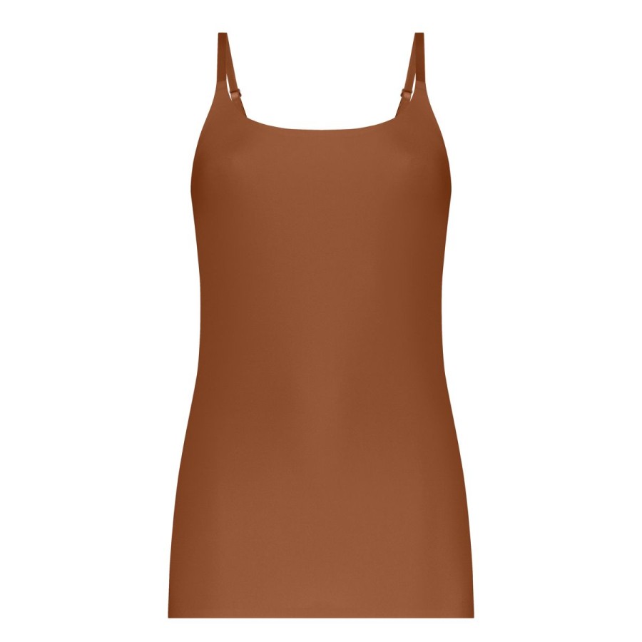 Dames Tencate Dames Tops | Spaghetti Top Pecan