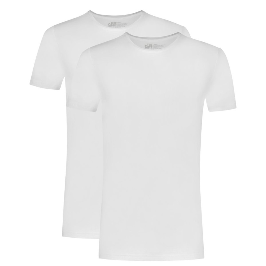 Heren Tencate Heren Ondershirts | T-Shirt Wit 2 Pack