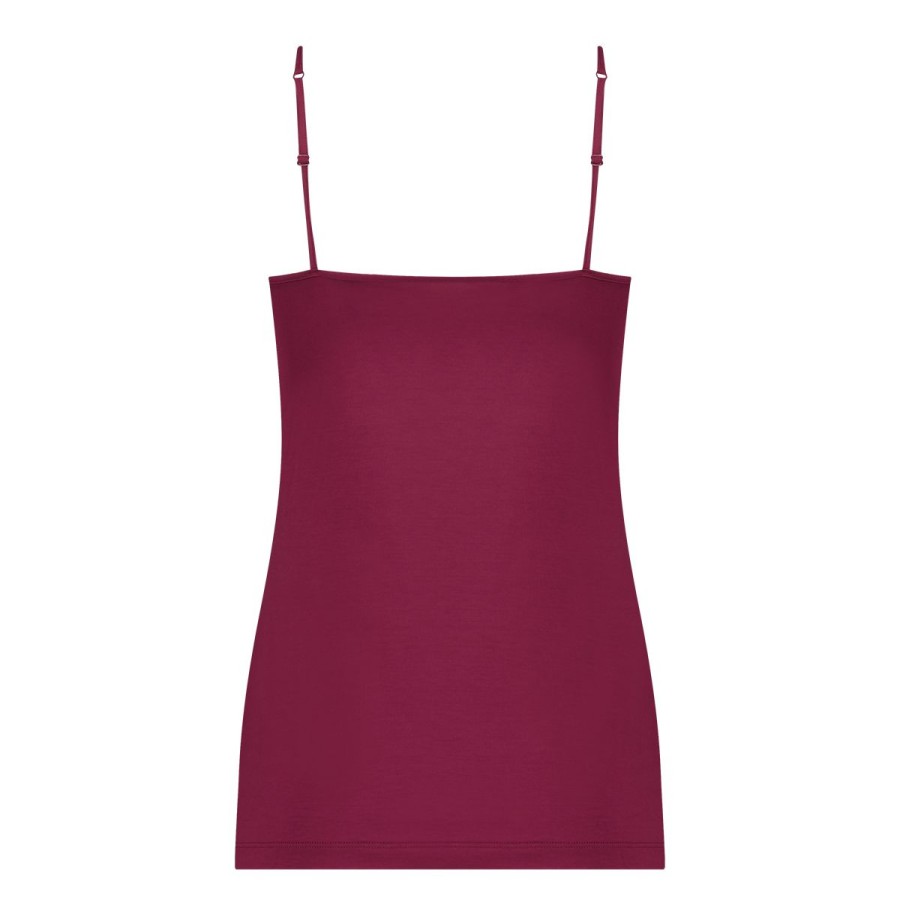 Dames Tencate Dames Tops | Spaghetti Top V-Neck Beet Red