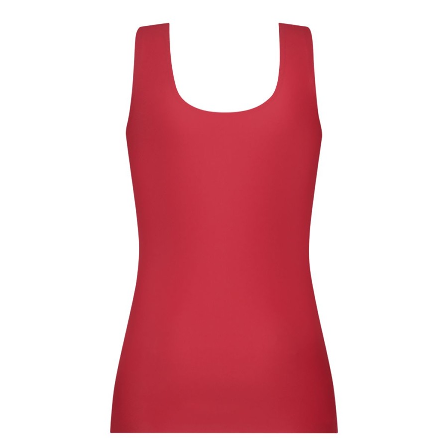 Dames Tencate Dames Tops | Singlet Met Kant Rood