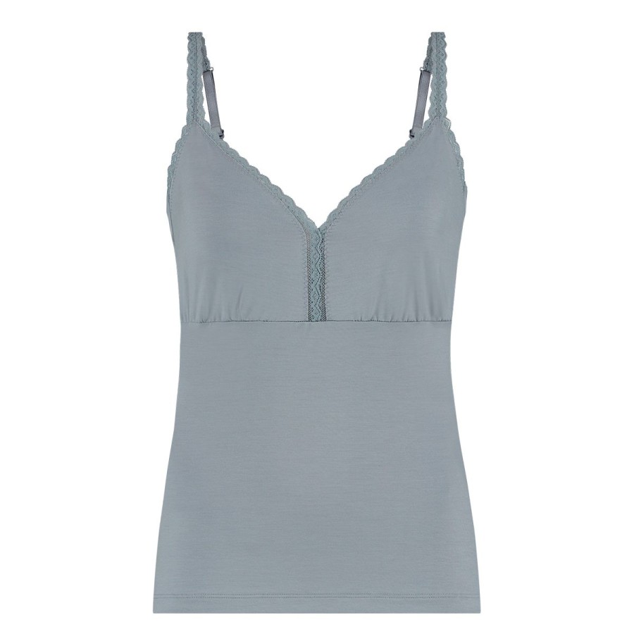 Dames Tencate Dames Tops | Spaghetti Top Lace Dove Blue