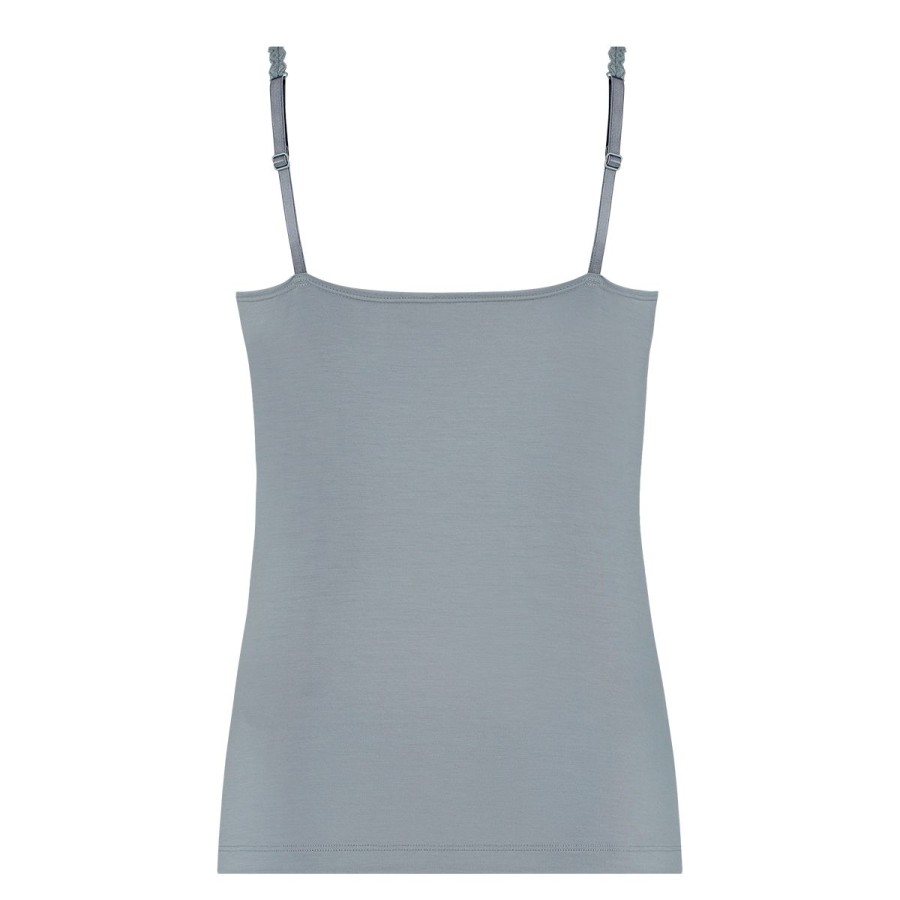 Dames Tencate Dames Tops | Spaghetti Top Lace Dove Blue