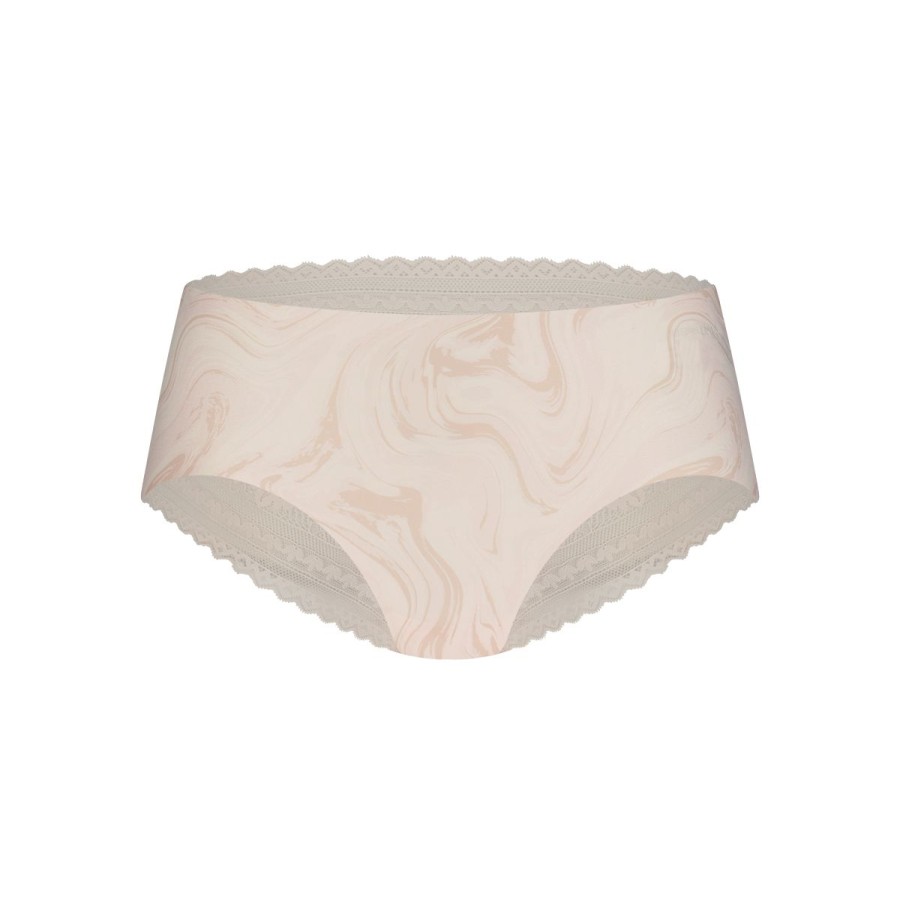 Dames Tencate Dames Slips | Hipster Met Kant Swirle Soft Pink