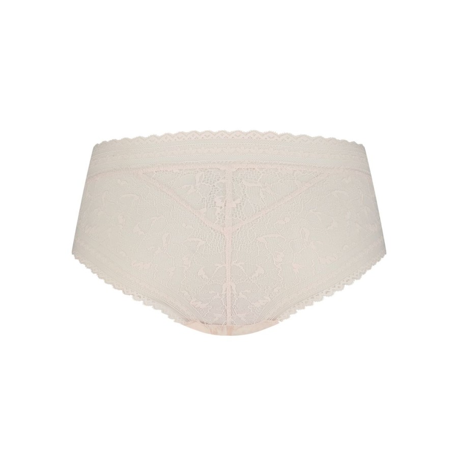 Dames Tencate Dames Slips | Hipster Met Kant Swirle Soft Pink