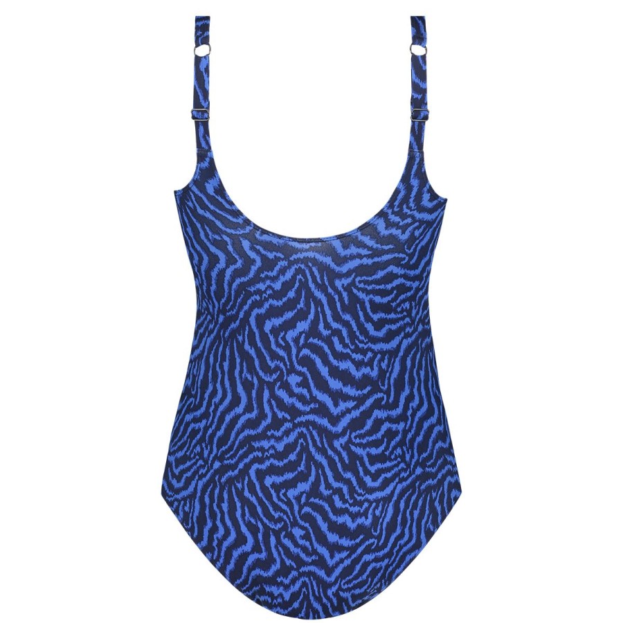 Dames Tencate Zwempakken | Badpak Soft Cup Twisted Water Waves