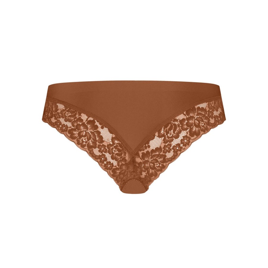 Dames Tencate Dames Slips | Brazilian Met Kant Pecan