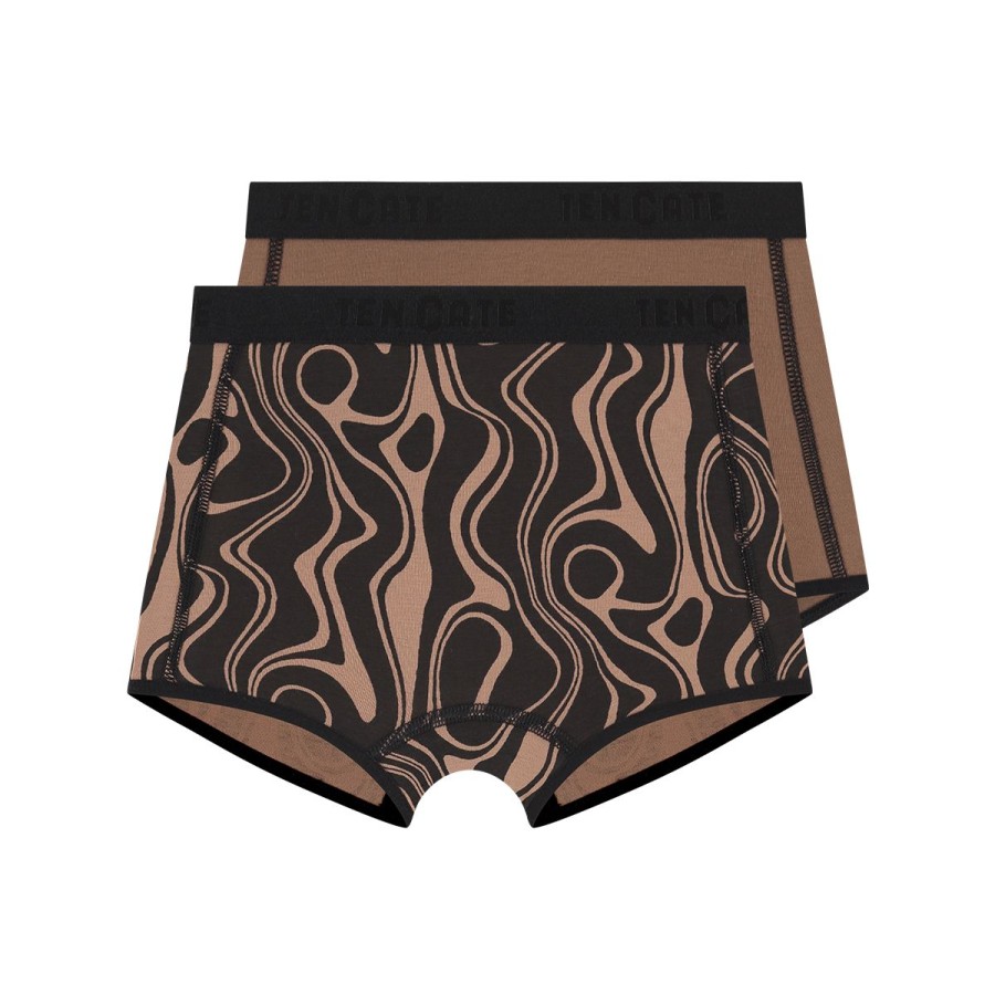 Kinderen Tencate Meisjes Onderbroeken | Shorts Seventies Hazelnut 2 Pack