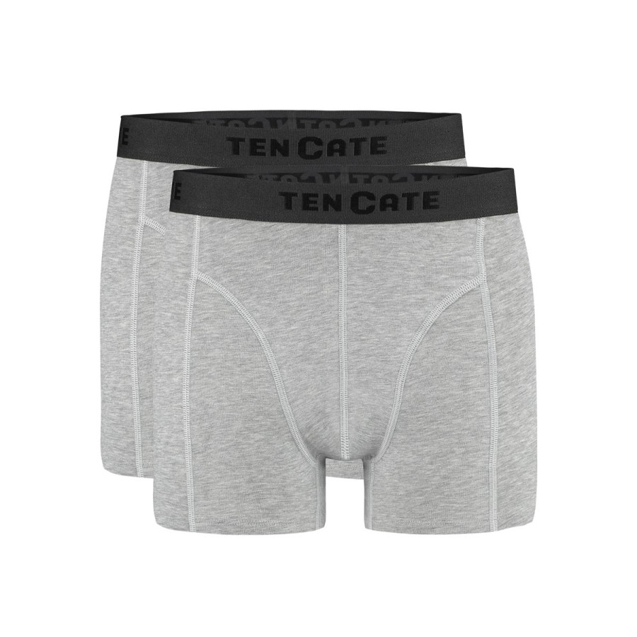 Heren Tencate Heren Onderbroeken | Shorts Grey Melange 2 Pack