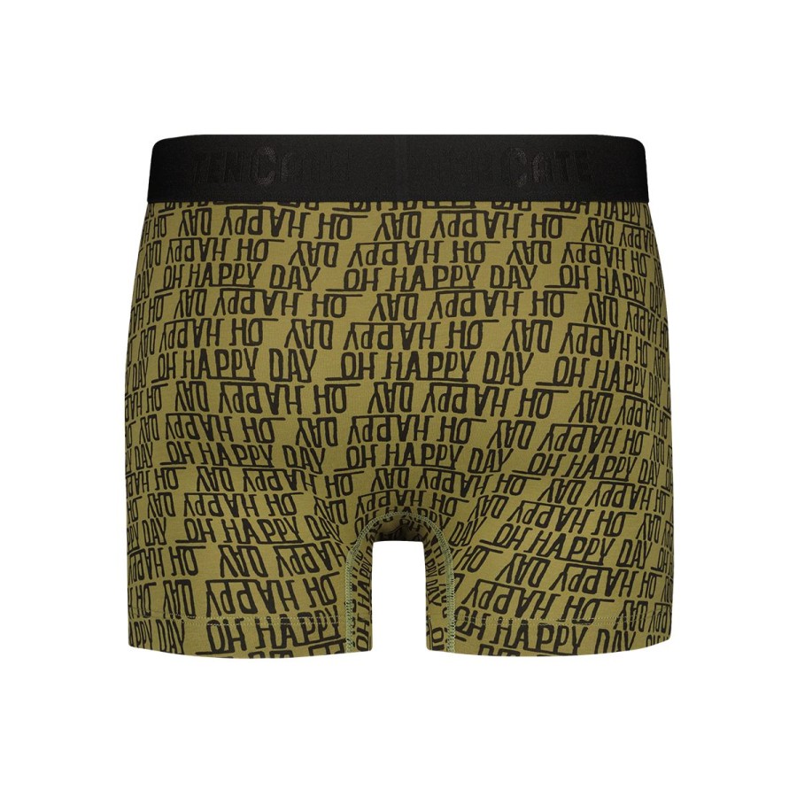 Heren Tencate Heren Onderbroeken | Shorts Happy Day Green 2 Pack