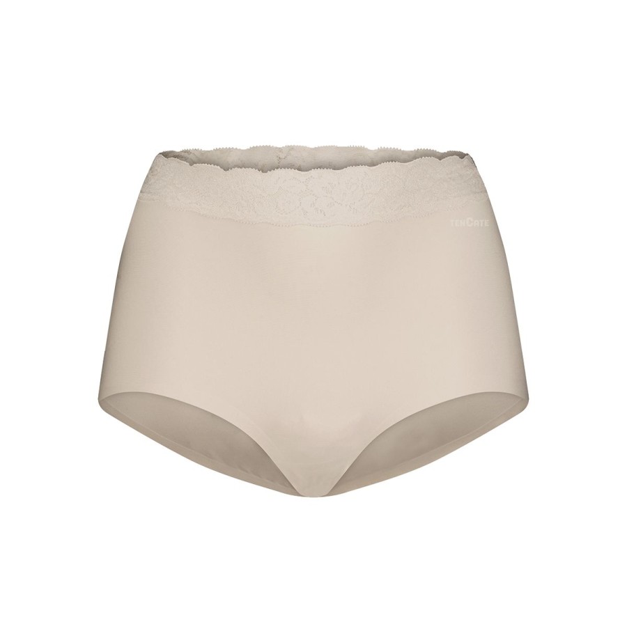 Dames Tencate Dames Slips | High Waist Met Kant Almond