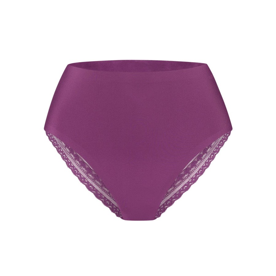 Dames Tencate Dames Slips | High Waist Brazilian Lace Purple