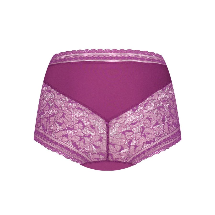 Dames Tencate Dames Slips | Maxi Met Kant Purple