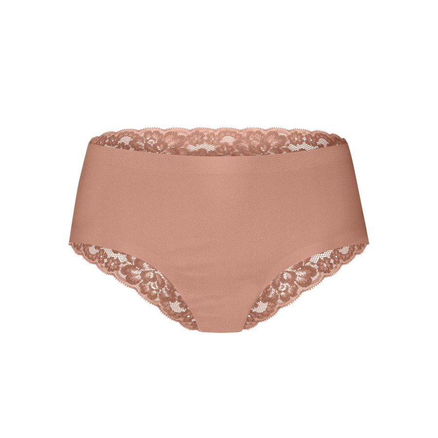 Dames Tencate Dames Slips | Hipster Met Kant Pink Nut