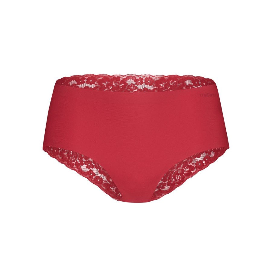 Dames Tencate Dames Slips | Hipster Met Kant Rood