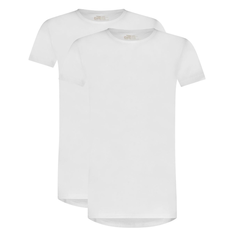 Heren Tencate Heren Ondershirts | T-Shirt Wit 2 Pack