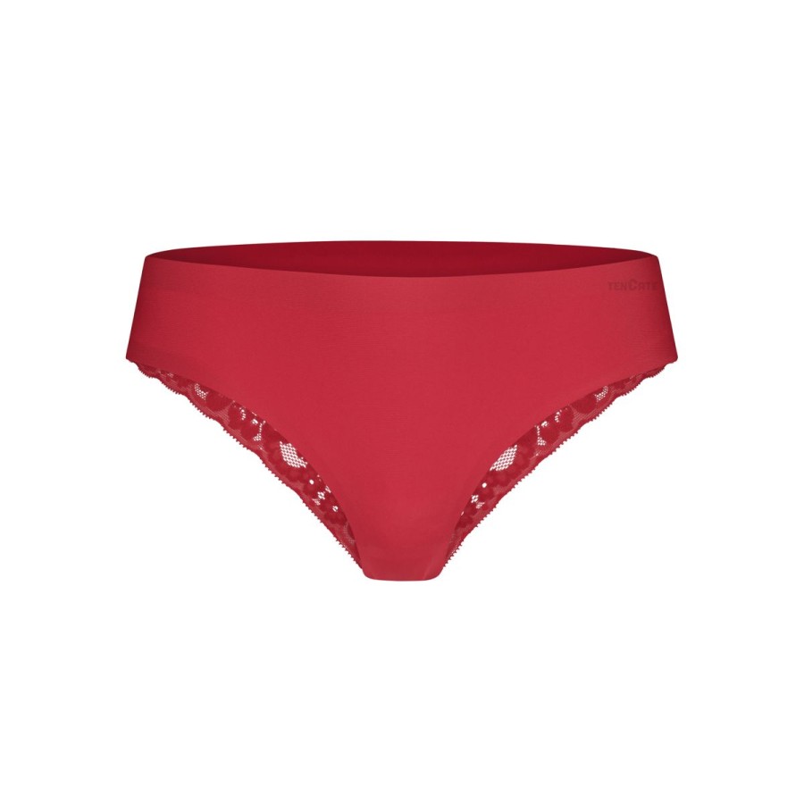 Dames Tencate Dames Slips | Brazilian Met Kant Rood