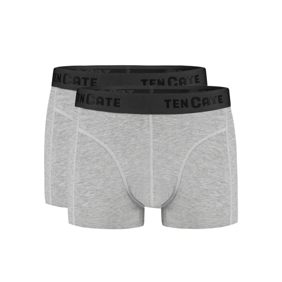 Heren Tencate Heren Onderbroeken | Shorty Grey Melange 2 Pack