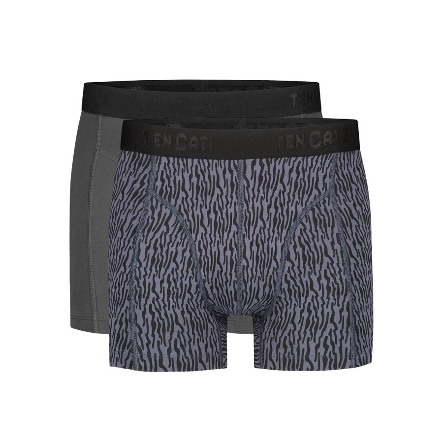 Heren Tencate Heren Onderbroeken | Shorts Cool Lines Grey 2 Pack