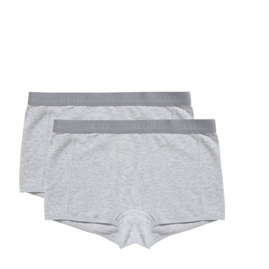 Kinderen Tencate Meisjes Onderbroeken | Shorts Grey Melange 2 Pack