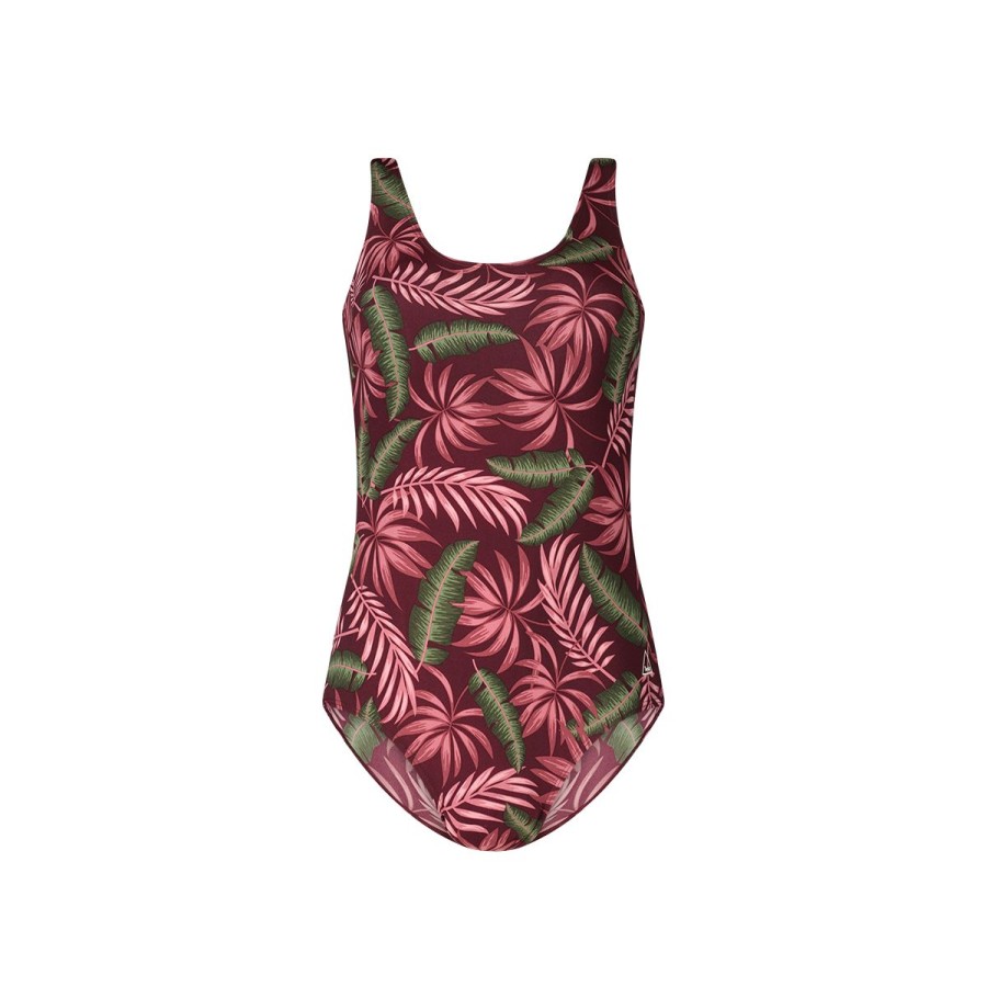 Dames Tencate Zwempakken | Badpak Soft Cup Jungle Leaves Pink